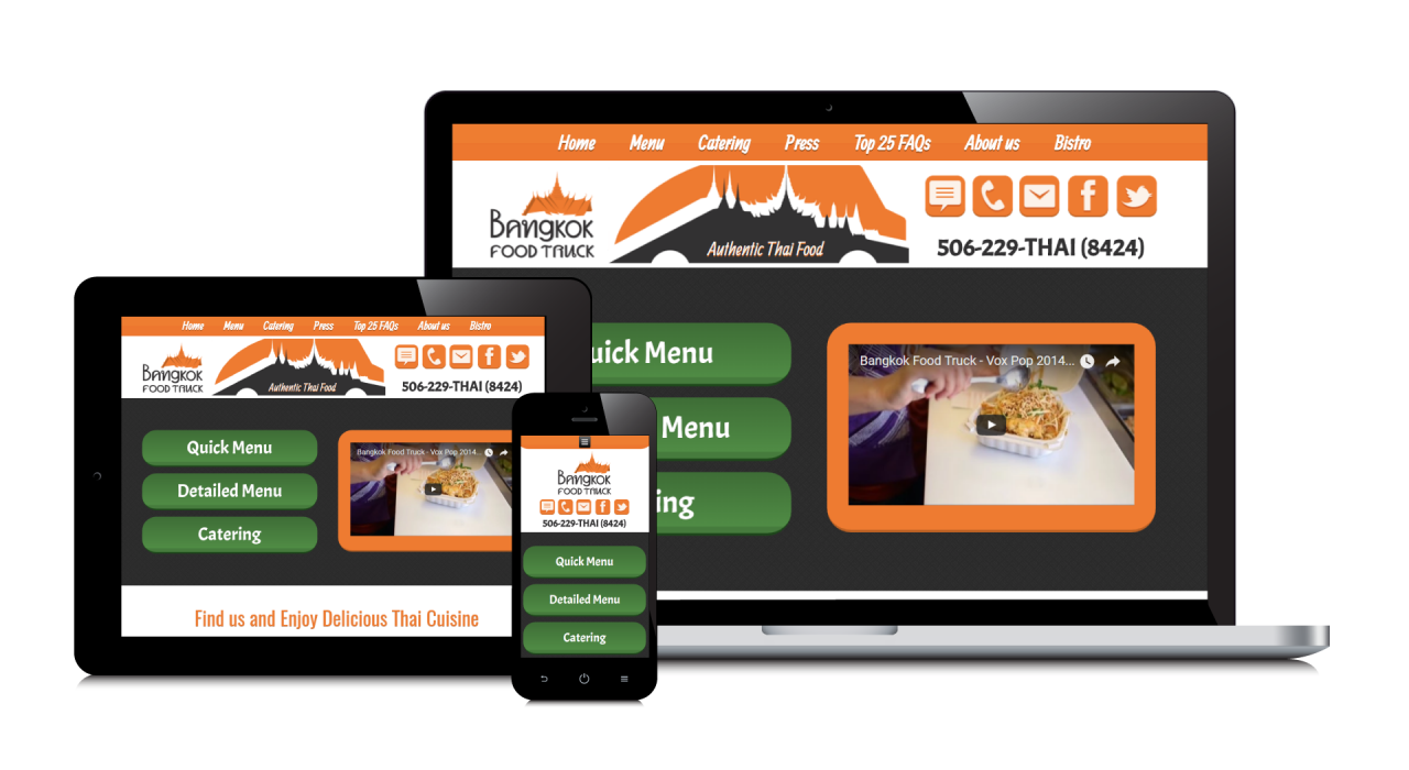 Trouver où Bangkok Food Truck est à tous les jours sur leur nouveau site Web