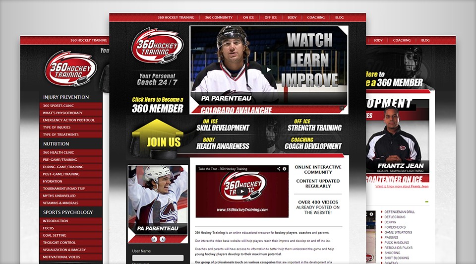 Le nouveau site Web amélioré de 360 Hockey Training