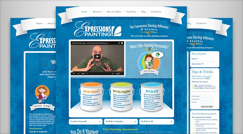 Nouveau site Web coloré pour Expressions Painting