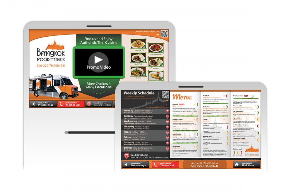 Bangkok Food Truck - e-Kiosk Interactive Display
