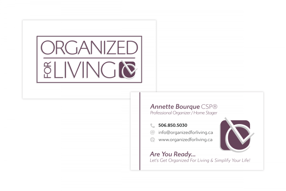 Organized For Living - Business Card Organized For Living - Business Card