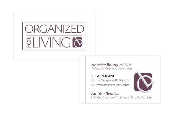 Organized For Living - Business Card