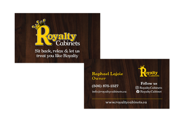 Royalty Cabinets -  Business Card Royalty Cabinets -  Business Card