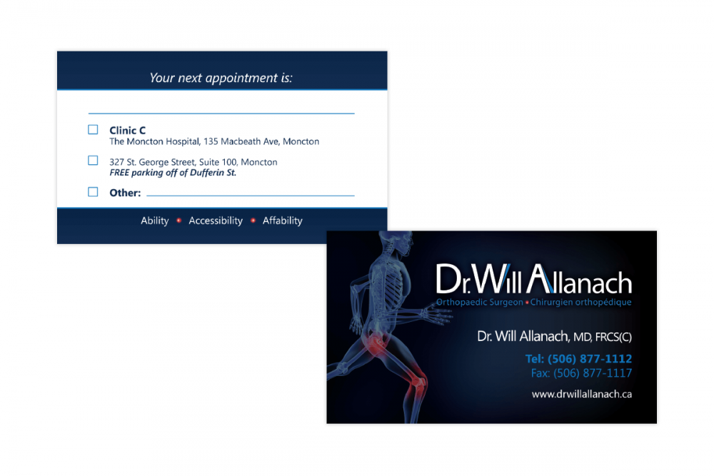 Dr. Will Allanach - Appointment Card Dr. Will Allanach - Appointment Card