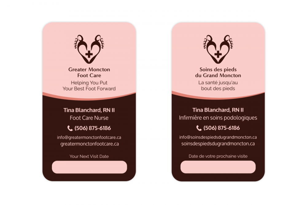 Greater Moncton Foot Care -  Business Card Greater Moncton Foot Care -  Business Card
