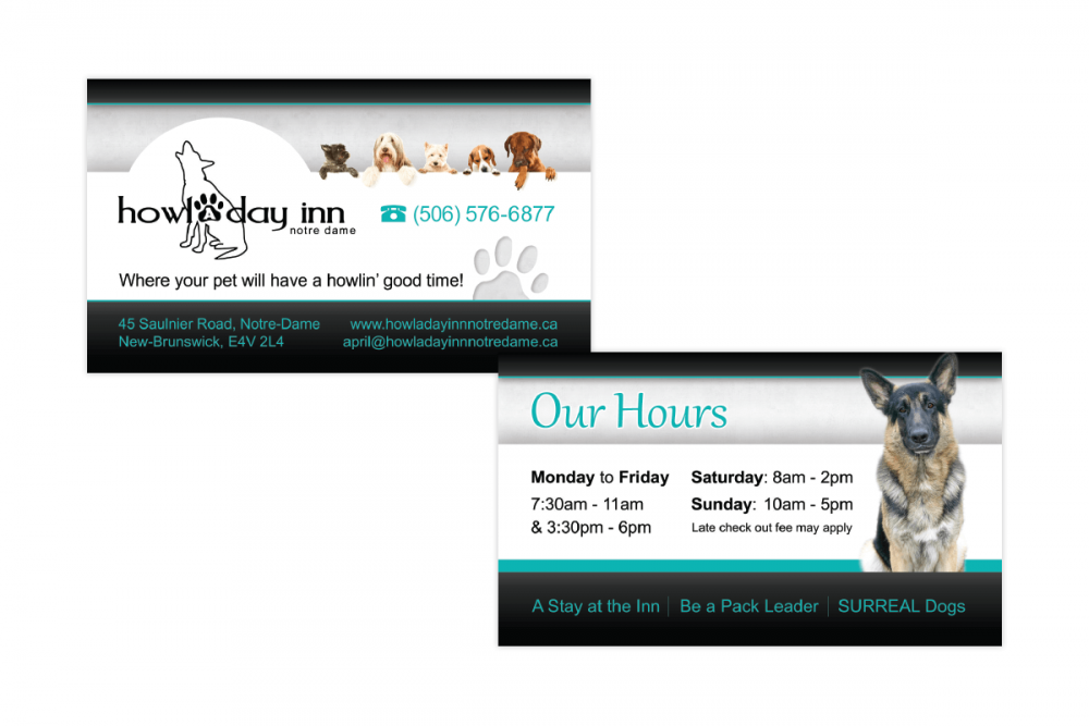 Howl A Day Inn Notre-Dame - Business Card Howl A Day Inn Notre-Dame - Business Card
