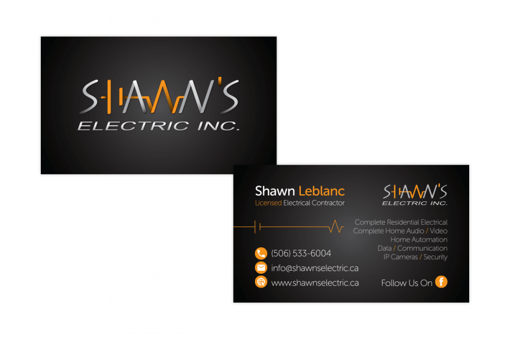 Shawn's Electric Inc. - Business Card Shawn's Electric Inc. - Business Card