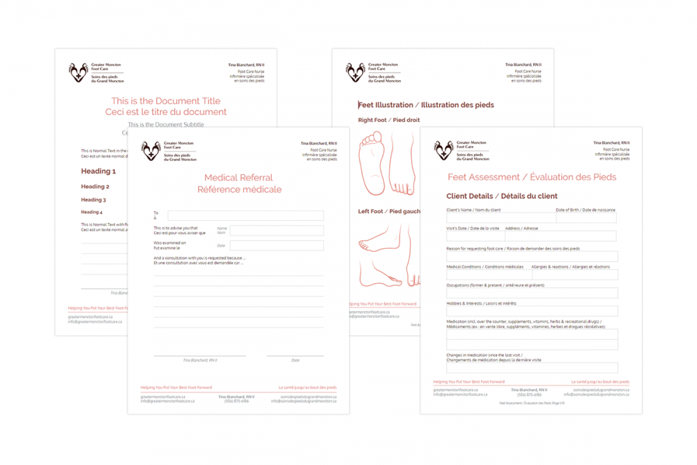 Greater Moncton Foot Care - Letterhead & Documents Greater Moncton Foot Care - Letterhead & Documents