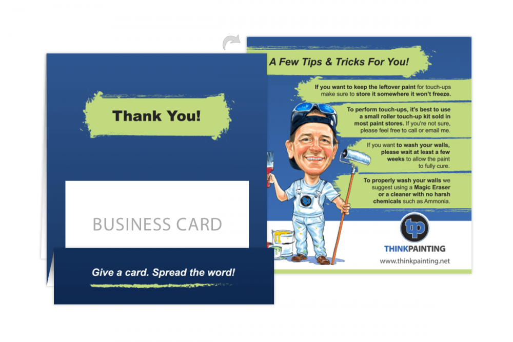 ThinkPainting - Table Tent Business Card Holder ThinkPainting - Table Tent Business Card Holder